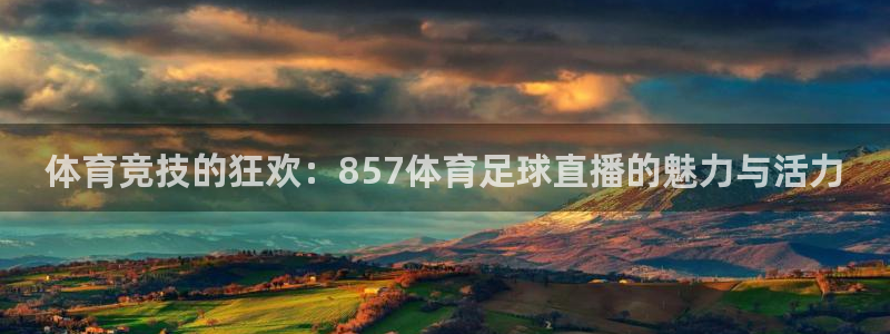 体育竞技的狂欢：857体育足球直播的魅力与活力
