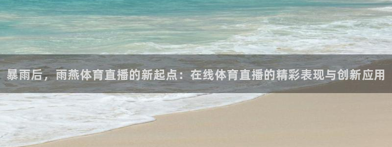 暴雨后，雨燕体育直播的新起点：在线体育直播的精彩表现与创新应用